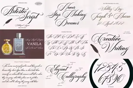 Artistic Script - Classic Elegant Calligraphy Font