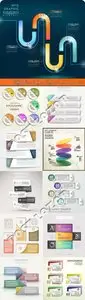 Infographics and diagram design elements vector set 200