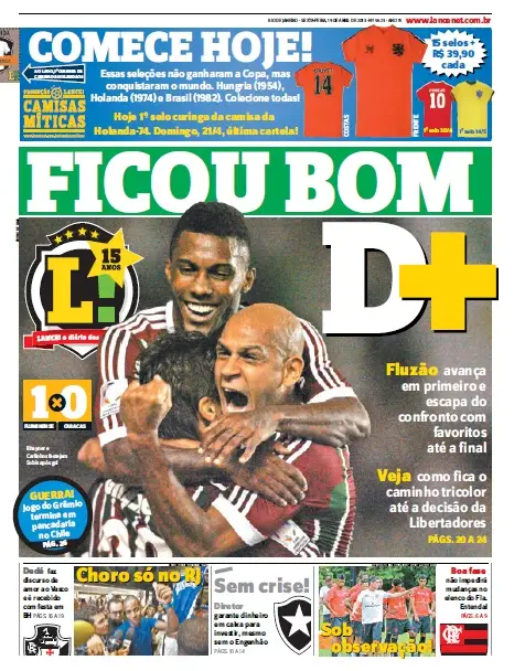 Jornal Lance em PDF, Sexta, 19 de Abril de 2013 - Rio de Janeiro