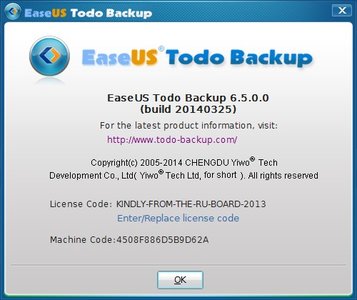 EaseUS Todo Backup Workstation 6.5.0.0 Build 20140325