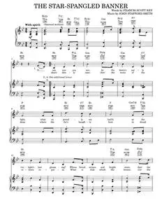 The Star Spangled Banner - Francis Scott Key, National Anthem (Piano-Vocal-Guitar)