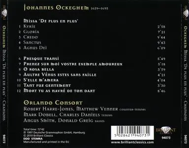 Johannes Ockeghem - Missa 'De plus en plus' - Orlando Consort (2010) {Brilliant Classics 94073 rec 1996}