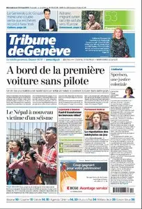 Tribune de Genève du 13 Mai 2015