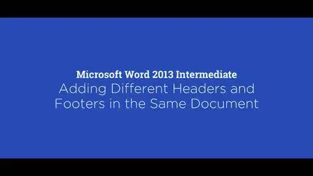 Word 2013 Intermediate