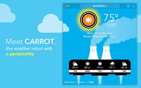 CARROT Weather 1.2 Mac OS X