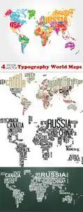 Vectors - Typography World Maps