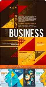 Business poster cover design vector set 21