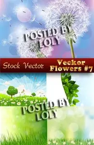 Vector Flowers #7 - Stock Vector