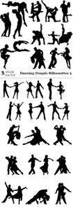 Vectors - Dancing Couple Silhouettes 3