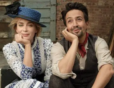 Emily Blunt and Lin-Manuel Miranda by Annie Leibovitz for Vogue December 2018