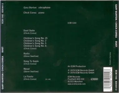 Gary Burton / Chick Corea - Duet (1979) {ECM 1140}