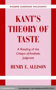 Kant's Theory of Taste by Henry E. Allison [Repost]