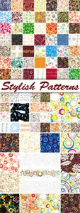 Stylish Seamless Patterns Vector