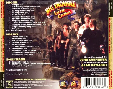 John Carpenter & Alan Howarth - Big Trouble In Little China: Complete Original Motion Picture Soundtrack (1986) 2CDs