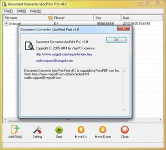 VeryPDF Document Converter (docPrint Pro) 6.0.0.1 DC 31.05.2014
