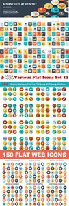 Vectors - Various Flat Icons Set 12