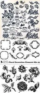 Vectors - Floral Decoration Elements Mix 45