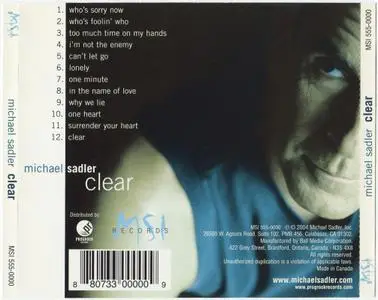 Michael Sadler - Clear (2004)