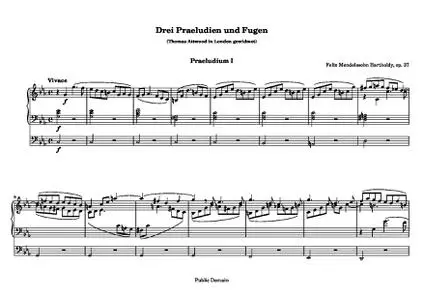 Mendelssohn-BartholdyF - Praeludium und Fuge c-Moll
