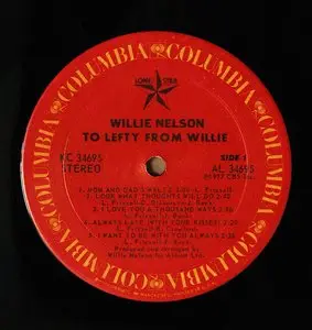 Willie Nelson - To Lefty From Willie (1977) 24-Bit/96-kHz Vinyl Rip