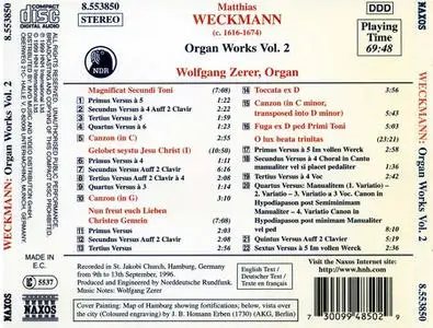 Wolfgang Zerer - Matthias Weckmann: Organ Works, Vol. 2 (1999)