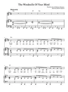 The Windmills Of Your Mind - Michel LeGrand (Piano-Vocal-Guitar (Piano Accompaniment))