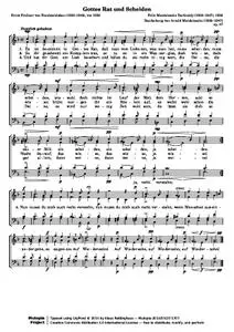 Mendelssohn-BartholdyF - Gottes Rat und Scheiden