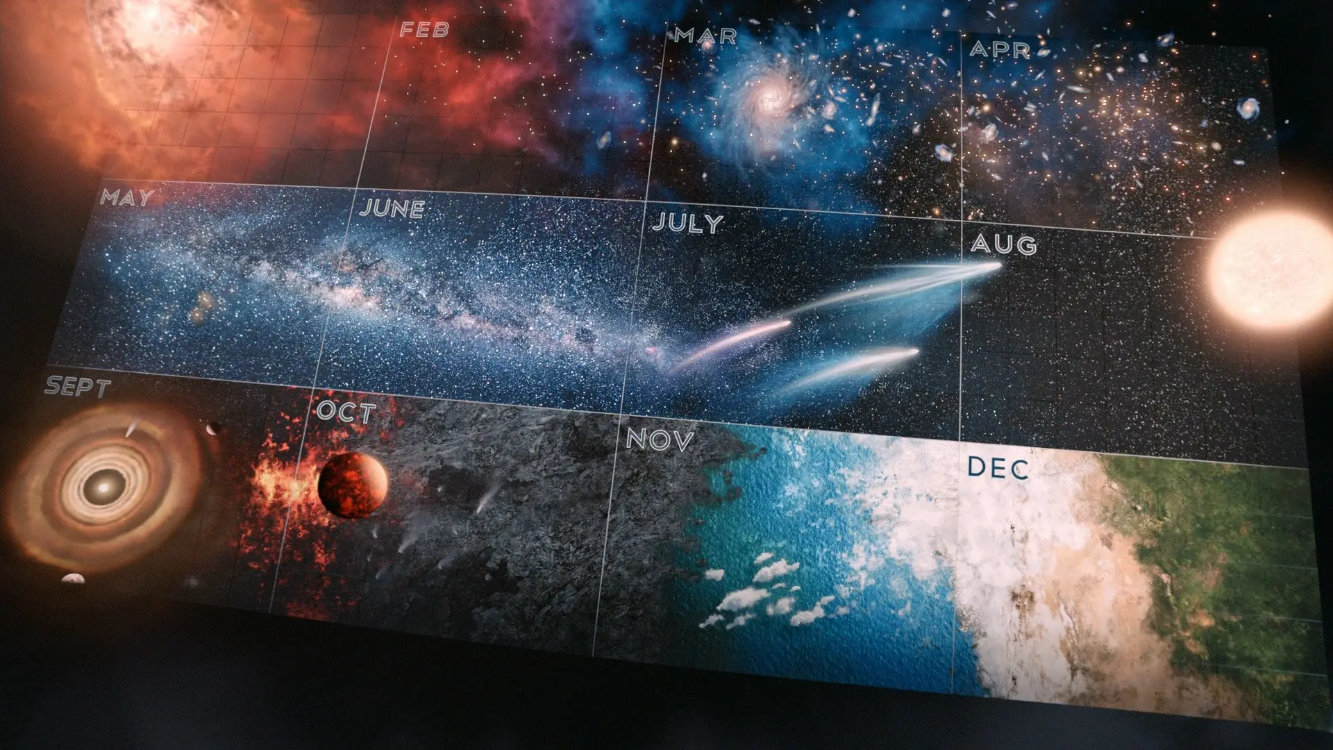 Больше всего времени в космосе. Космический календарь Вселенной. Космос пространство и время Постер. Космос пространство и время календарь. Корабль воображения космос пространство.