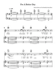 For a better day - Avicii (Piano-Vocal-Guitar (Piano Accompaniment))