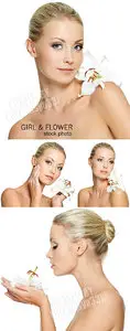 Girl & flower