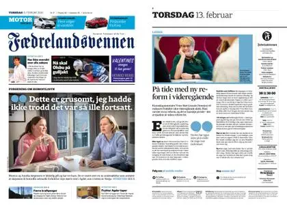 Fædrelandsvennen – 13. februar 2020