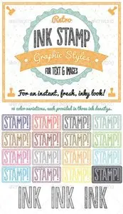 GraphicRiver Retro Ink Stamp Graphic Styles
