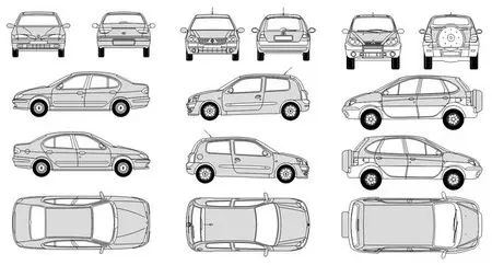 Renault Outline in CorelDRAW