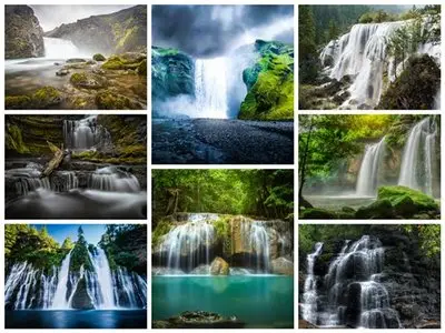 60 Wallpapers with Waterfalls Set