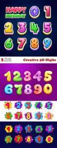 Vectors - Creative 3D Digits