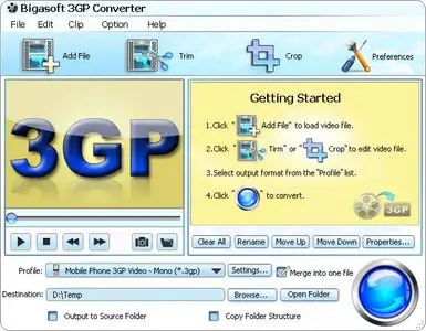 Bigasoft 3GP Converter 3.5.7.3987