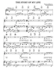 The story of my life - Neil Diamond (Piano-Vocal-Guitar)