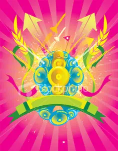 Vector grunge speaker pattern
