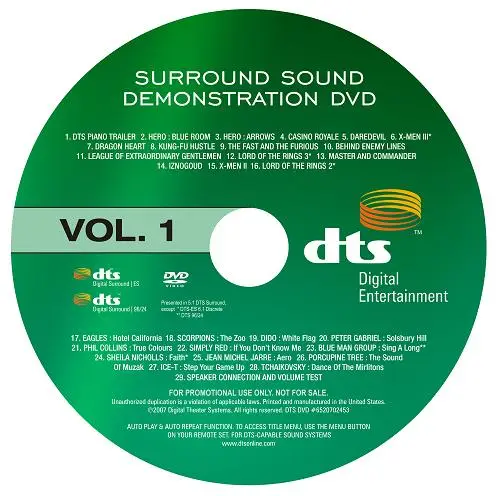 Surround Sound Demonstration DVD Vol. 1