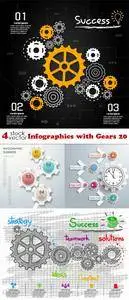 Vectors - Infographics with Gears 20