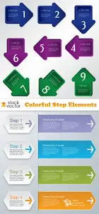 Vectors - Colorful Step Elements