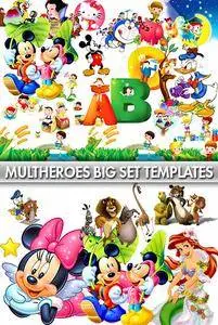 Artwork Templates - Cartoon Heroes Collection