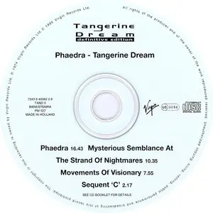 Tangerine Dream - Phaedra (1974)  [1995, Definitive Edition, SBM Remaster] (ReUpload)