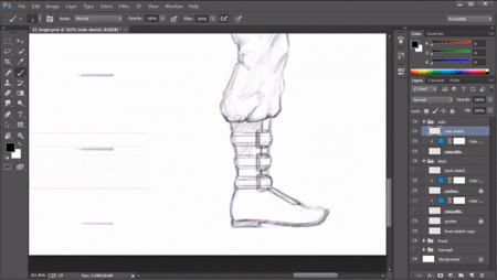 Drawing Character Model Sheets in Photoshop