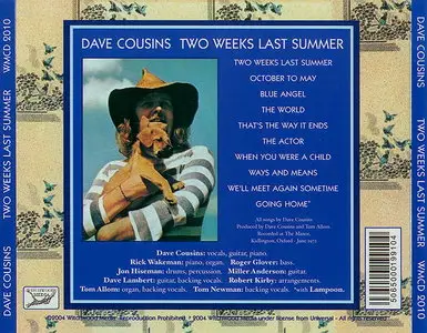 Dave Cousins - Two Weeks Last Summer (1972) [Reissue 2004] Re-up