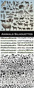 Animals Silhouettes Vector