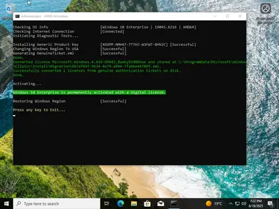 Windows 10 22H2 build 19045.6216 AIO 16in1 (x64) Preactivated August 2025