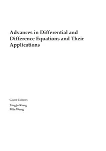 Advances in Differential and Difference Equations and Their Applications