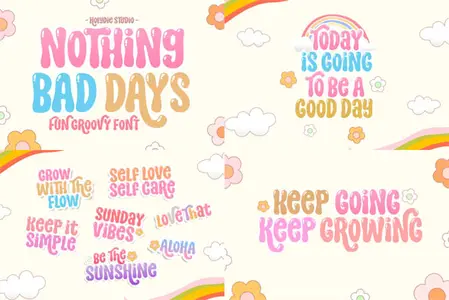 Nothing Bad Days - Fun Groovy Font