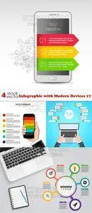 Vectors - Infographic with Modern Devices 17